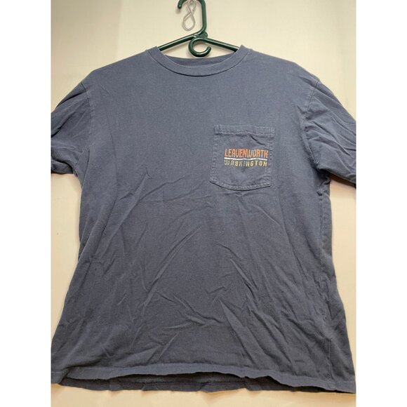 League Leavenworth Washington shirt mens small long sleeve gray blue - Picture 7 of 10